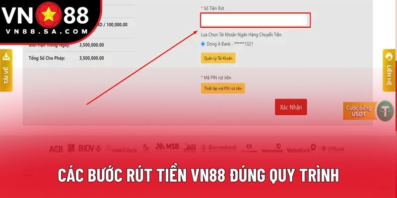 Các bước rút tiền VN88 đúng quy trình Các bước rút tiền VN88 đúng quy trình